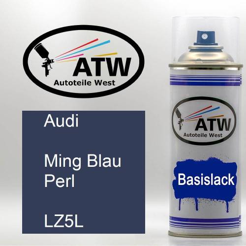 Audi, Ming Blau Perl, LZ5L: 400ml Sprühdose, von ATW Autoteile West.